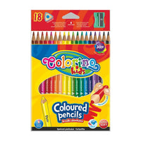 Dreieckige Colorino Buntstifte mit Anspitzer, 18er Pack — Bild 2