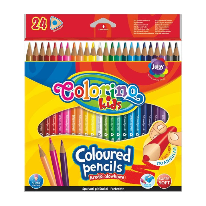 Dreieckige Colorino-Malstifte für Kinder - 24 Stück — Bild 1