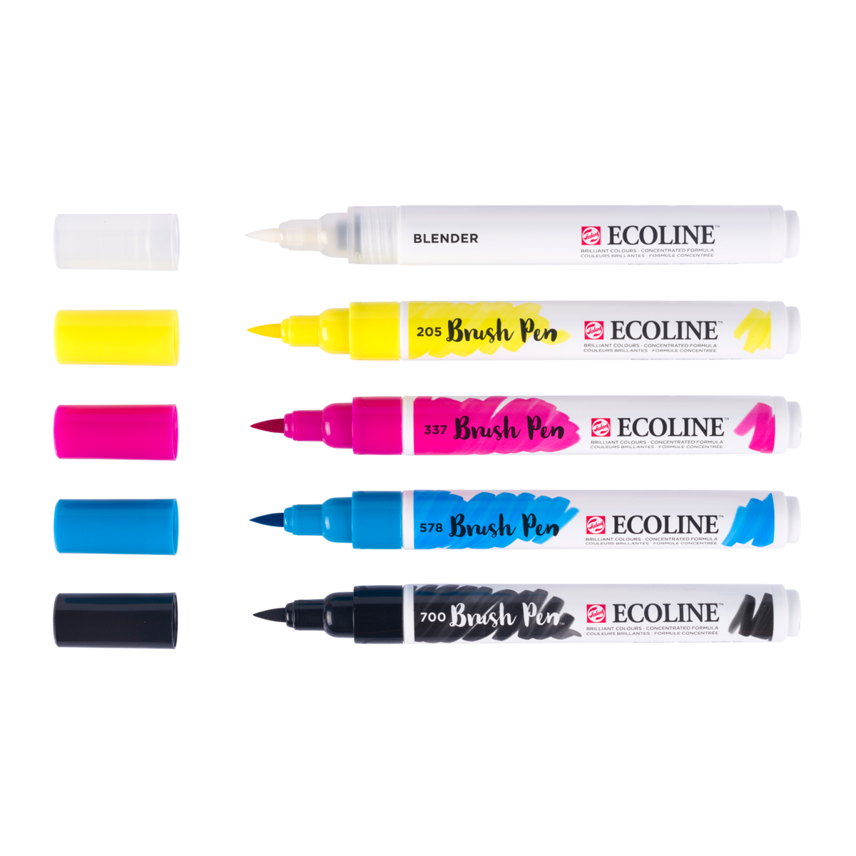 ROYAL TALENS Ecoline Aquarell-Pinselstifte-Set PRIMARY 5 Farben