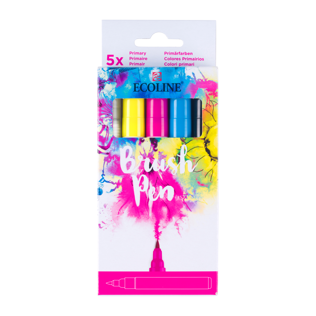 ROYAL TALENS Ecoline Aquarell-Pinselstifte-Set PRIMARY 5 Farben