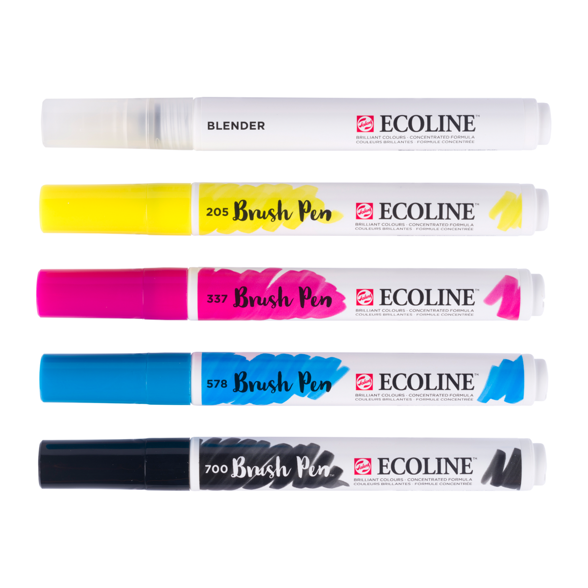ROYAL TALENS Ecoline Aquarell-Pinselstifte-Set PRIMARY 5 Farben