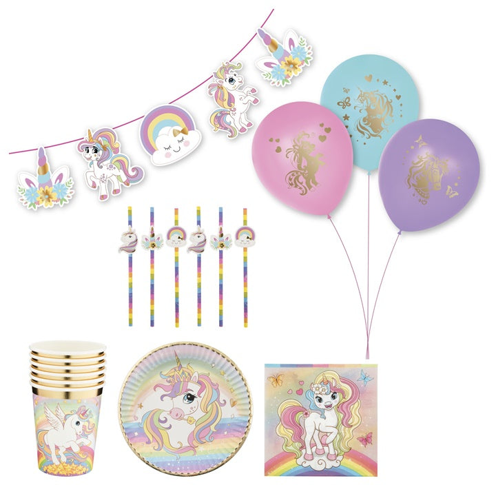 Einhorn Kinder Party Set 43 Teile — Bild 5