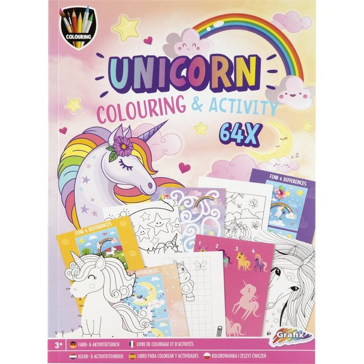 Einhorn Mal- &amp; Activitybuch A4 64 Seiten von GRAFIX — Bild 6