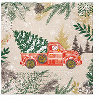 EKO Decoupage-Serviette Vintage Weihnachtsauto - 1 Stk. — Bild 2