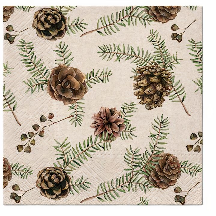EKO Servietten für Decoupage Vintage Weihnachtswald - 1 Stk. — Bild 1