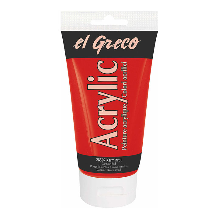 El Greco Acrylfarbe 150 ml – karmesinrot