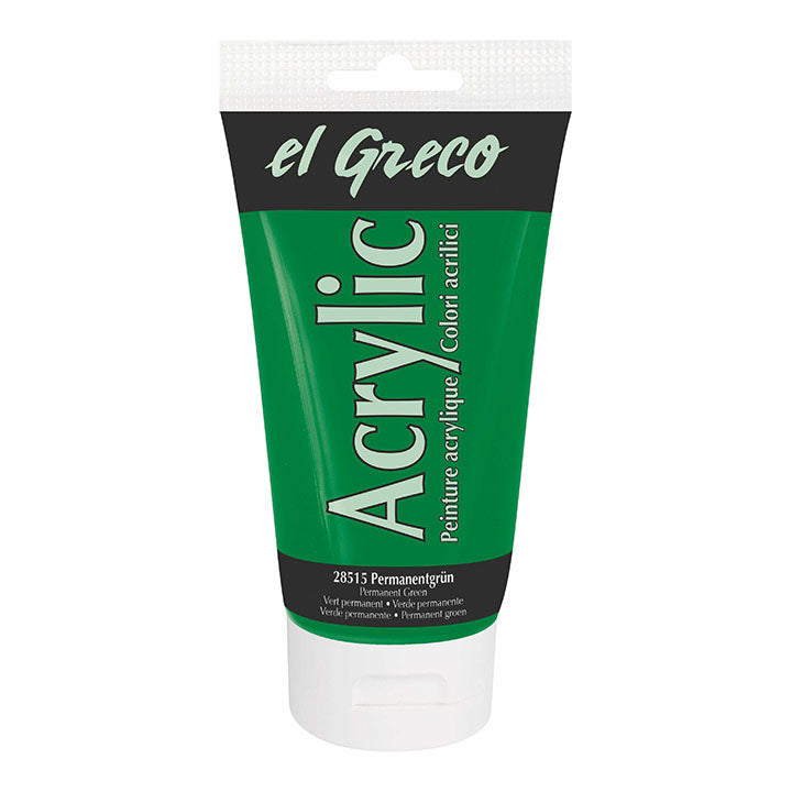 El Greco Acrylfarbe 150 ml – permanent Grün