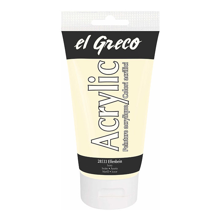 El Greco Acrylfarbe 150 ml – Elfenbein