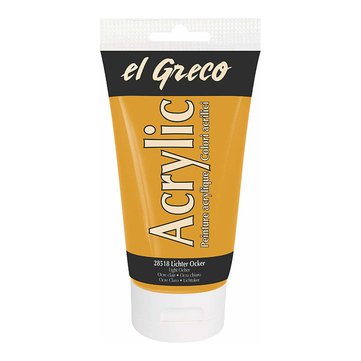 El Greco Acrylfarbe 150 ml – hellgelb Ocker