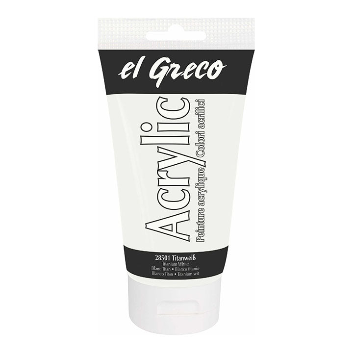 El Greco Acrylfarbe 150 ml – Titandioxidweiß