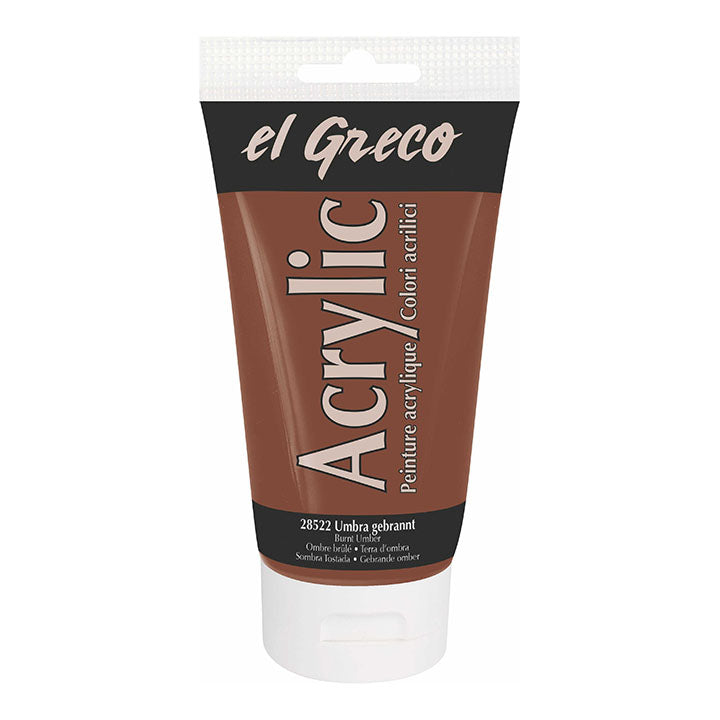 El Greco Acrylfarbe 150 ml – umbra gebrannt