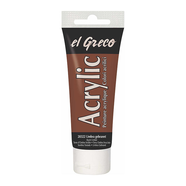El Greco Acrylfarbe 75 ml | verschiedene Farben - Umbra gebrannt
