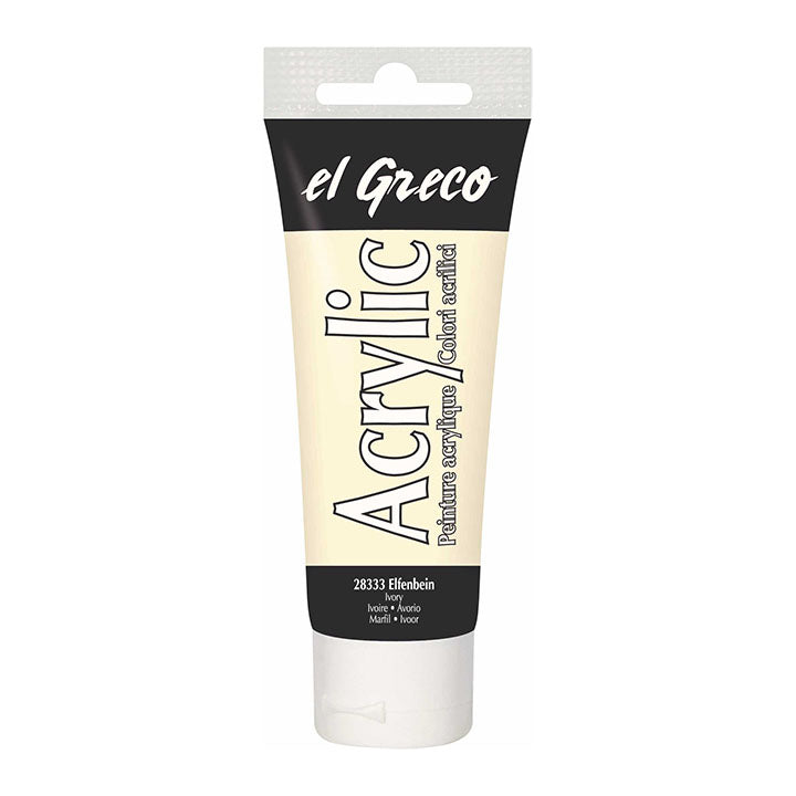 El Greco Acrylfarbe 75 ml | verschiedene Farben - Elfenbein