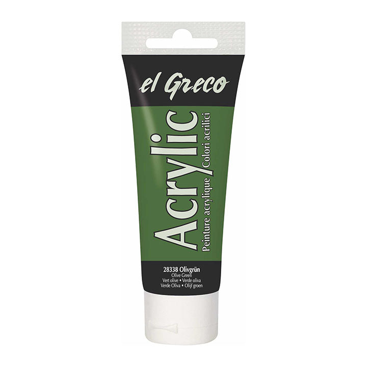 El Greco Acrylfarbe 75 ml | verschiedene Farben - Olivgrün