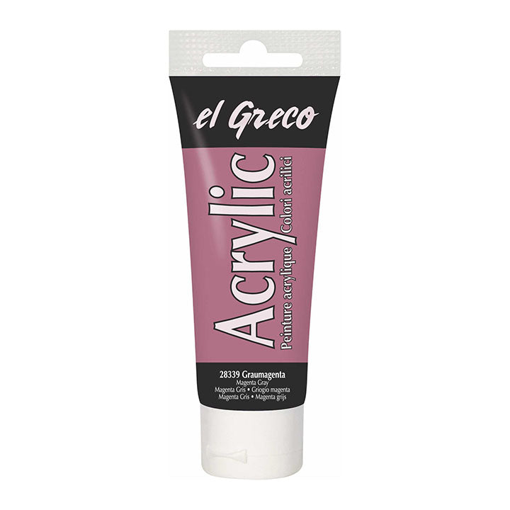 El Greco Acrylfarbe 75 ml | verschiedene Farben - Graumagenta