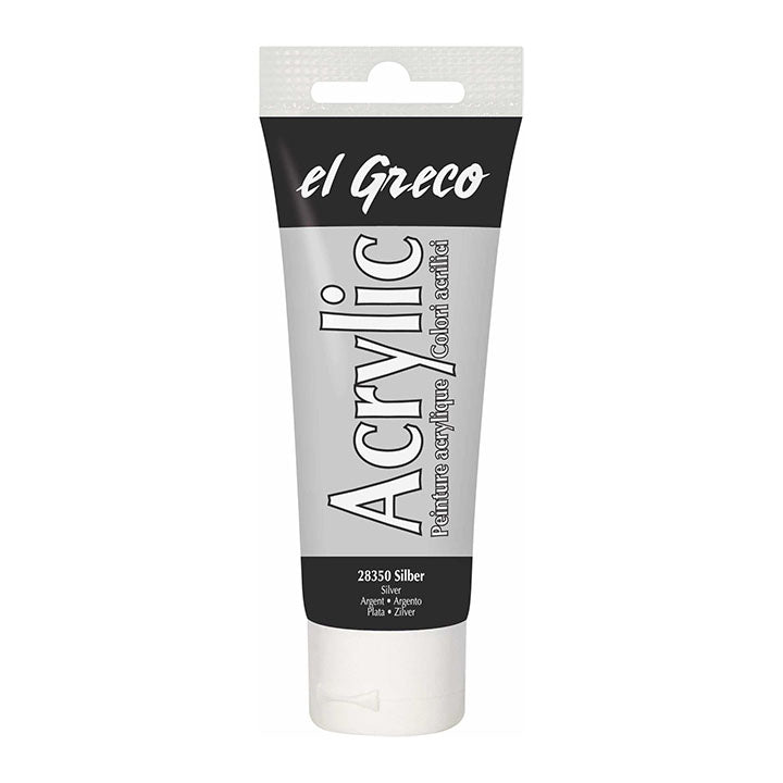 El Greco Acrylfarbe 75 ml | verschiedene Farben - Silber