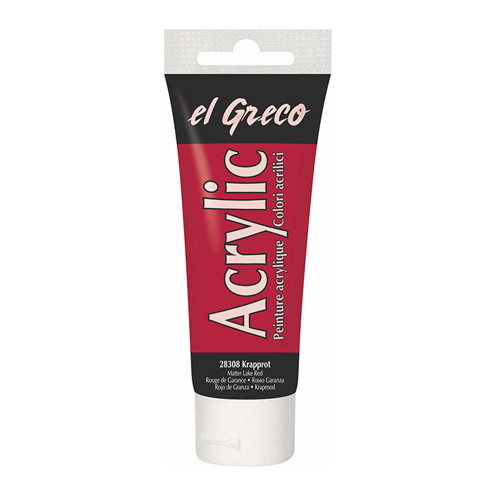 El Greco Acrylfarbe 75 ml | verschiedene Farben - Krapprot