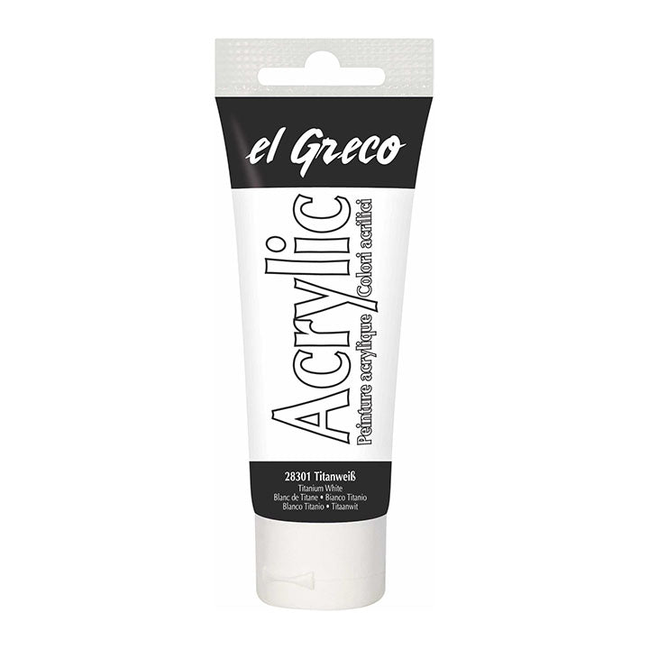 El Greco Acrylfarbe 75 ml – Titanzweiß