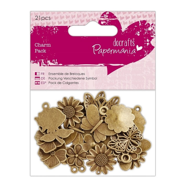Exklusives Set mit metallischen Blumen und Schmetterlingen — Bild 1