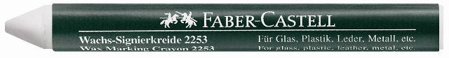 Faber-Castell 2253 W Wachsstift für Glas, Kunststoff, Leder, Metall / Weiß — Bild 1