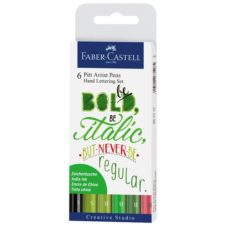 Faber-Castell Pitt Artist Pen - Hand Lettering Set (Grüntöne) — Bild 2