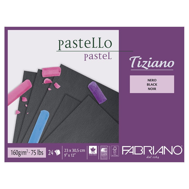 FABRIANO Tiziano Skizzenblock für Pastell – Schwarz, verschiedene Größen — Bild 2