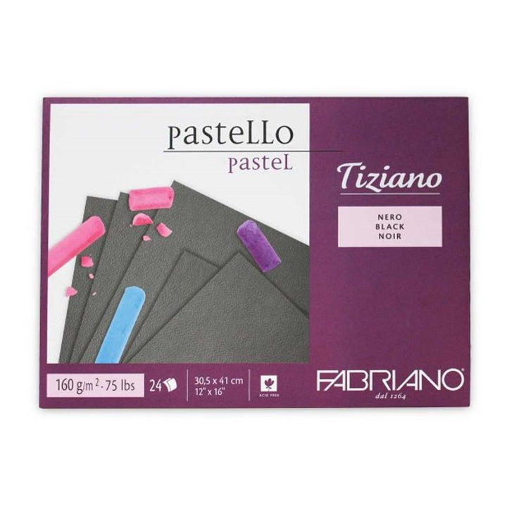 FABRIANO Tiziano Skizzenblock für Pastell – Schwarz, verschiedene Größen — Bild 1