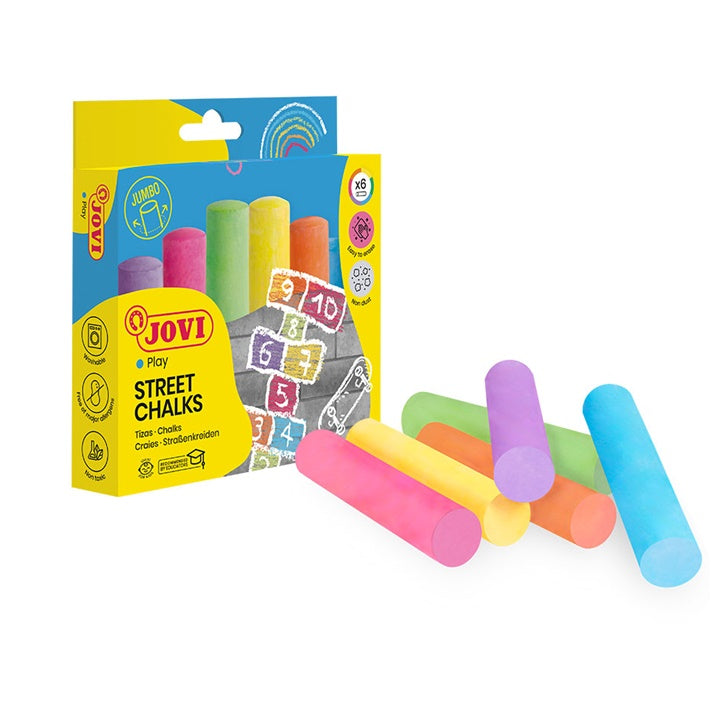 Farbige Jumbo Kreiden JOVI 6 Stück — Bild 1