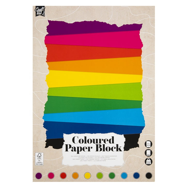 Farbiger Papierblock 24 x 34 cm 20 Blatt — Bild 2