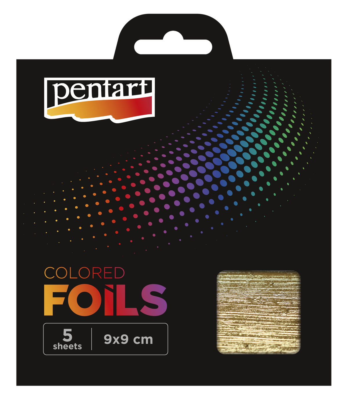 Farbiges Folienblatt 14x14 cm - 5 Gold
