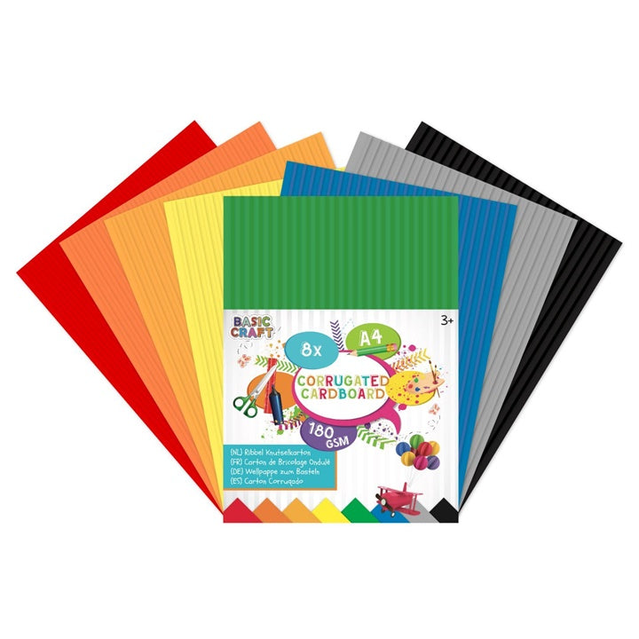 Farbiges Wellpappenpapier A4 - 8er-Satz — Bild 2