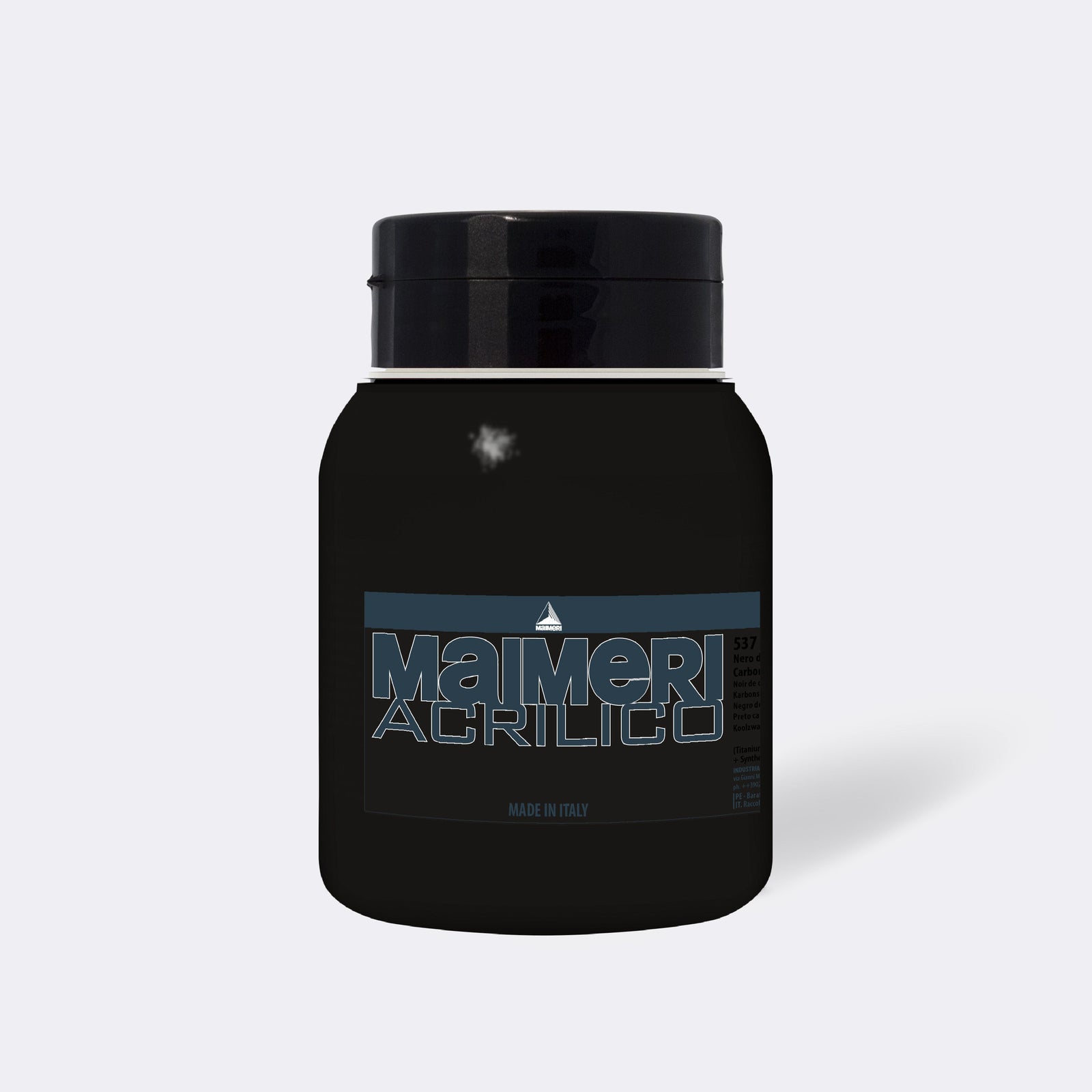 Feine Acrylfarbe MAIMERI Acrilico 1000 ml – Karbonschwarz