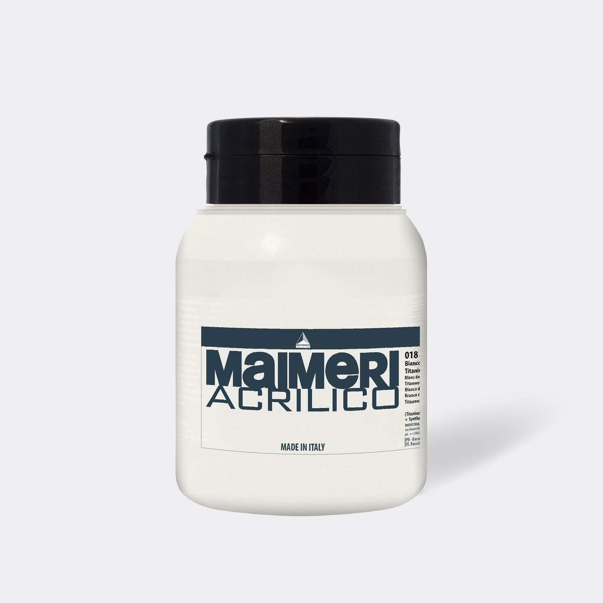 Feine Acrylfarbe MAIMERI Acrilico 1000 ml – Titanweiß