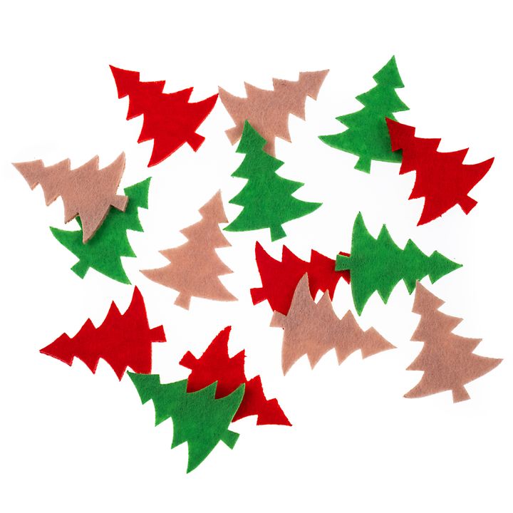 Filz Weihnachtsaufkleber | Baum 15 Stück — Bild 1