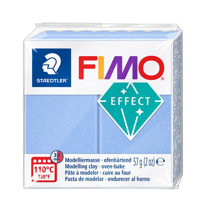 FIMO Effect Modelliermasse 57 g nach dem Härten im Ofen bei 110 Grad Celsius für 30 Minuten.