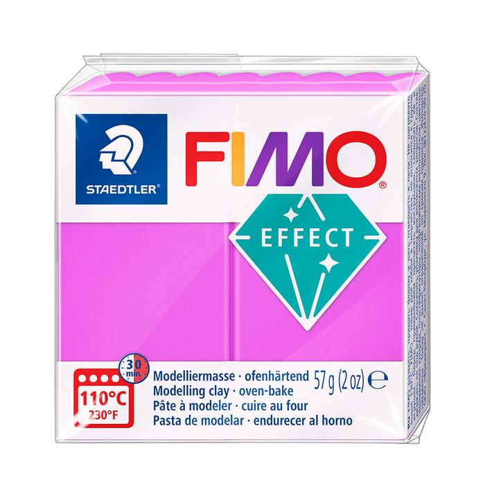FIMO Effect Modelliermasse 57 g nach dem Härten im Ofen bei 110 Grad Celsius für 30 Minuten.