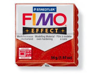 FIMO Effect Modelliermasse ofenhärtend - 56 g – 202 - Glitzerndes Rot