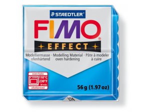 FIMO Effect Modelliermasse ofenhärtend - 56 g – 374 - Transparent Blau
