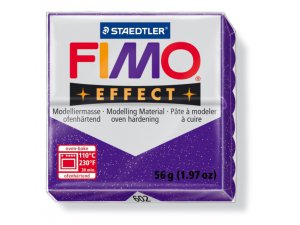 FIMO Effect Modelliermasse ofenhärtend - 56 g – 602 - Glitzernd Violett
