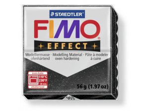 FIMO Effect Modelliermasse ofenhärtend - 56 g – 903 - Schwarzer Sternenstaub