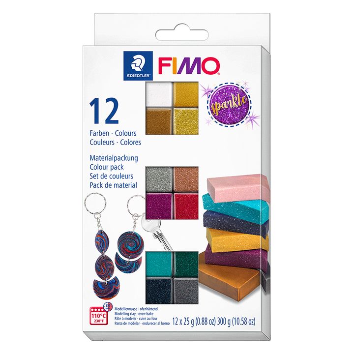 FIMO Effect Polymer Clay Set, Glitzerfarben — Bild 1
