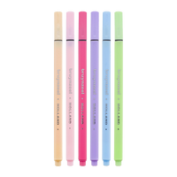 Fineliner-Set Bruynzeel Pastel / 6-teilig 0,4 mm