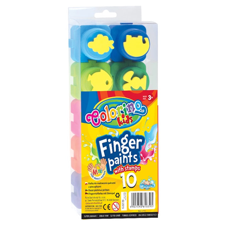 Fingermalfarben mit Stempeln Colorino 10x10 ml — Bild 3