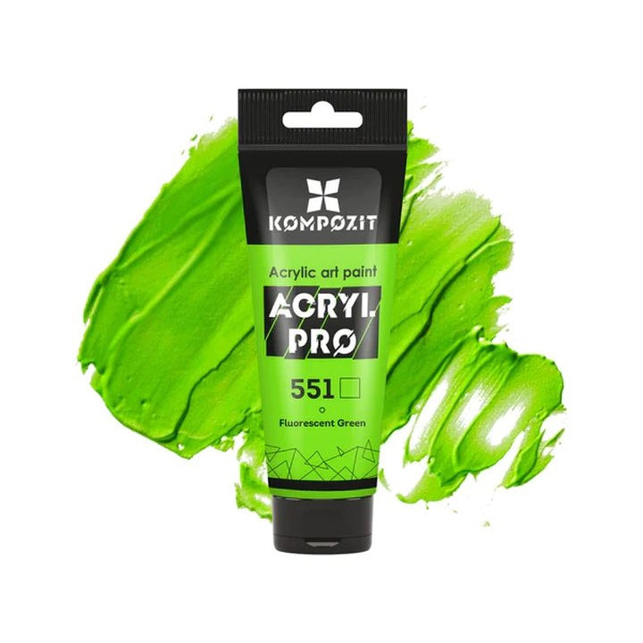 Fluoreszierende Acrylfarbe ACRYL PRO ART Kompozit 75 ml – 551 Grün