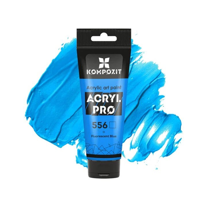 Fluoreszierende Acrylfarbe ACRYL PRO ART Kompozit 75 ml – 556 Blau