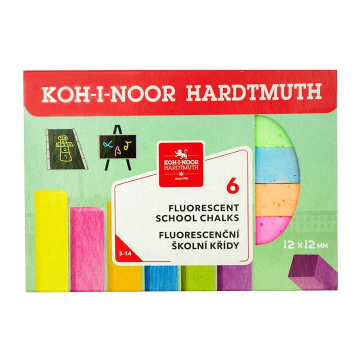 Fluoreszierende Schulkreide KOH-I-NOOR, Satz mit 6 Farben — Bild 2