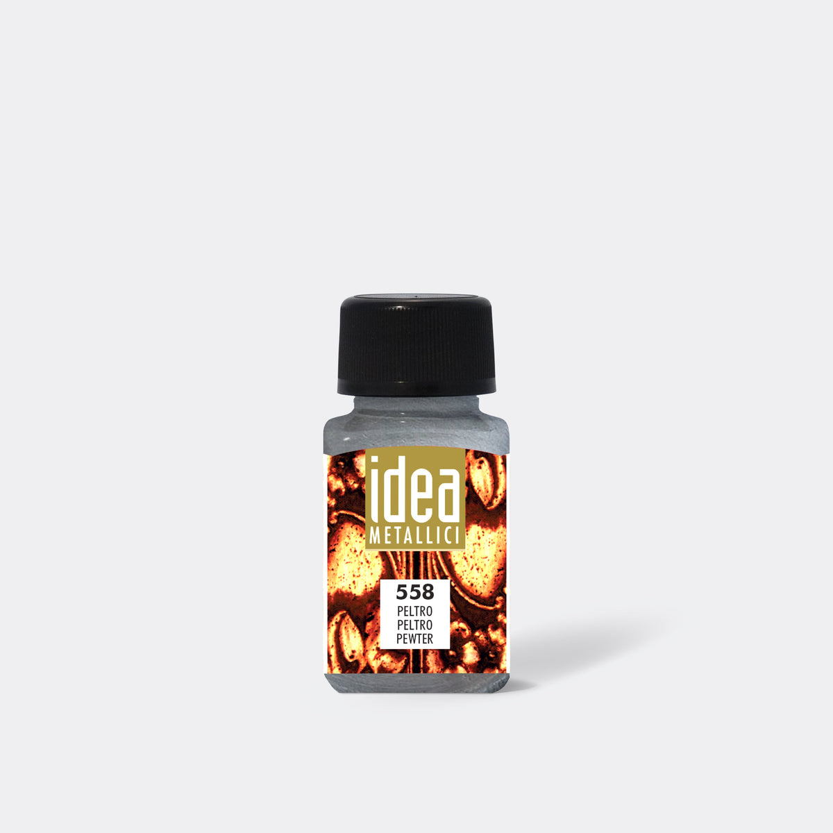 Flüssige Metallicfarbe MAIMERI Idea Metallici 60 ml – Zinn