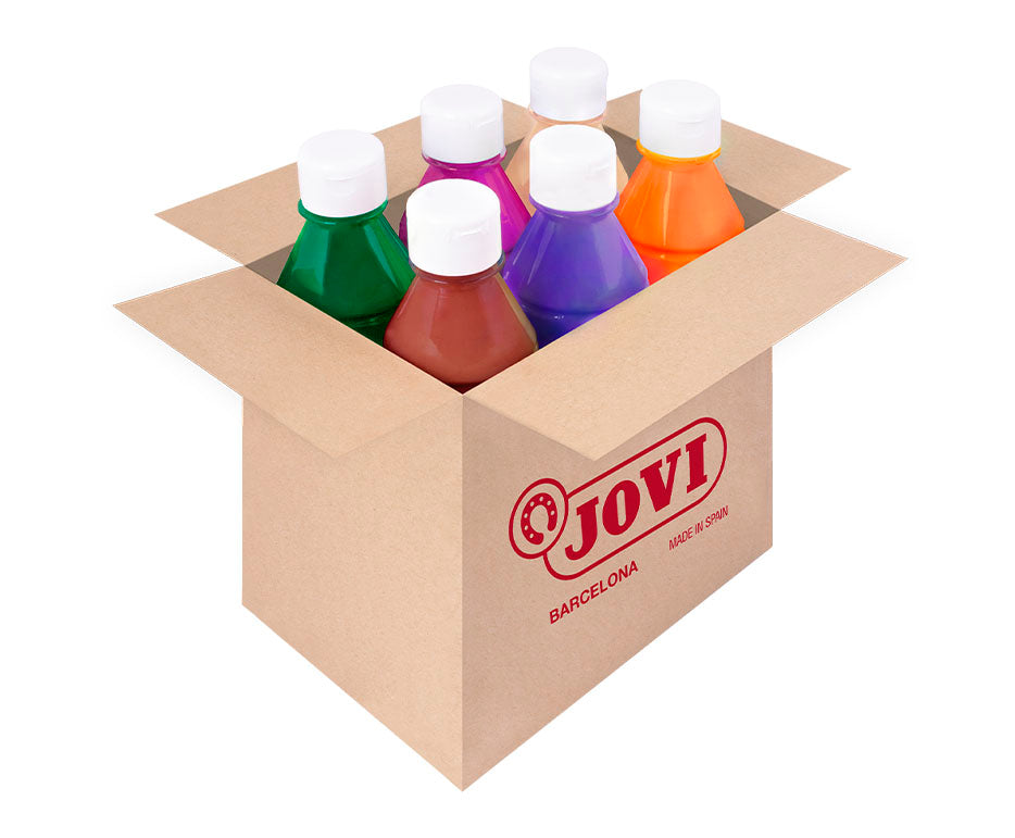 Flüssige Temperafarbe JOVI Kindermalfarben-Set 6 x 250 ml – Farbmix B