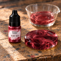 Flüssiges Metallic-Pigment für Harz 5 ml – Rubinrot (Ruby Red)