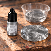 Flüssiges Metallic-Pigment für Harz 5 ml – Silbergrau (Silvery Grey)